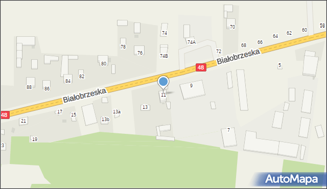 Stromiec, Białobrzeska, 11, mapa Stromiec