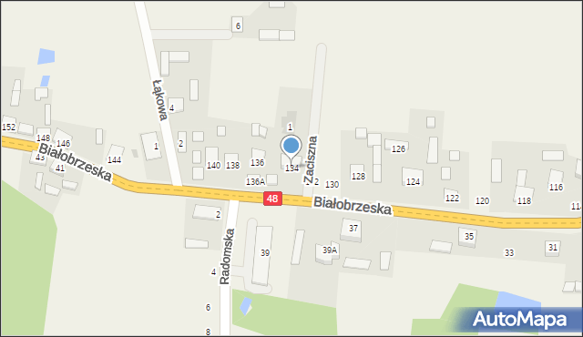 Stromiec, Białobrzeska, 134, mapa Stromiec