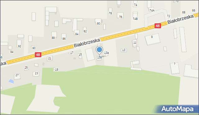 Stromiec, Białobrzeska, 13b, mapa Stromiec