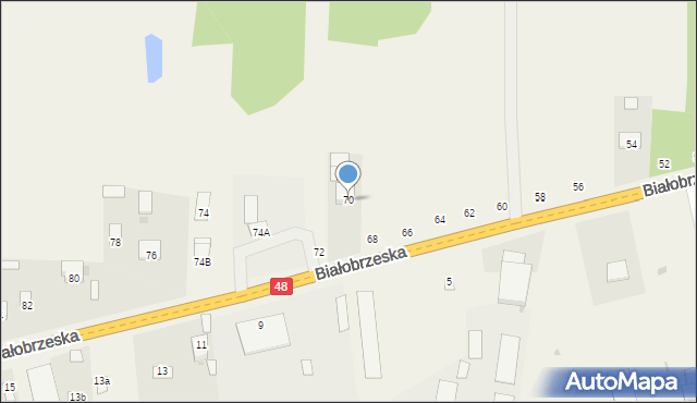 Stromiec, Białobrzeska, 70, mapa Stromiec