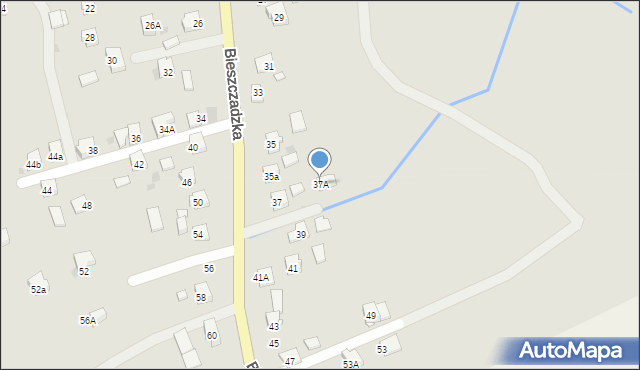 Strzyżów, Bieszczadzka, 37A, mapa Strzyżów