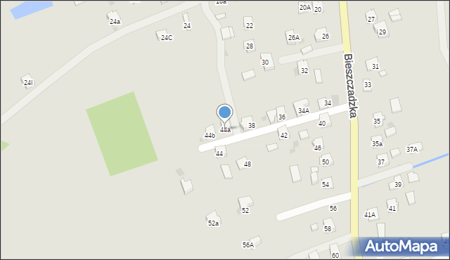 Strzyżów, Bieszczadzka, 44a, mapa Strzyżów