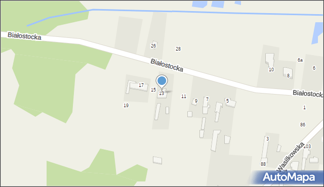 Studzianki, Białostocka, 13, mapa Studzianki