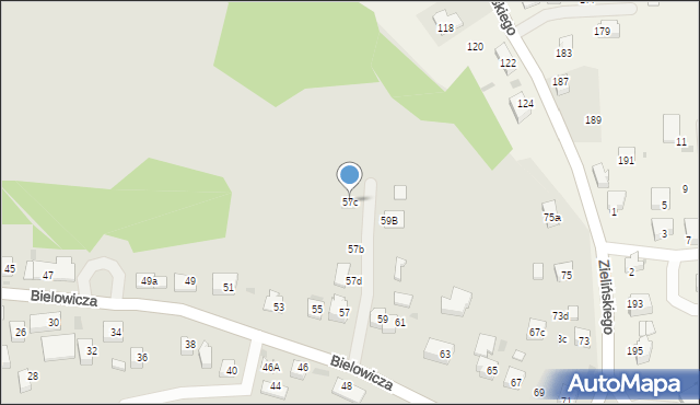 Świątniki Górne, Bielowicza Franciszka, 57c, mapa Świątniki Górne