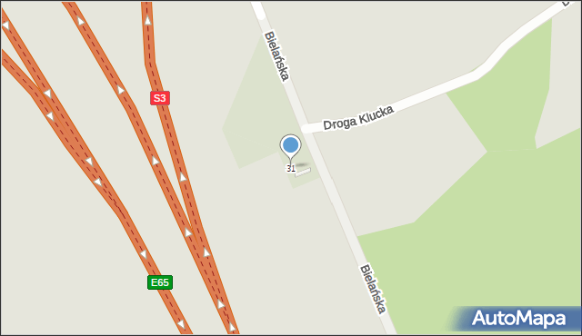 Szczecin, Bielańska, 31, mapa Szczecina