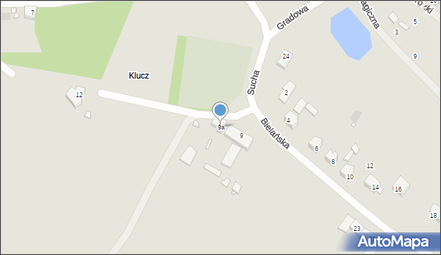 Szczecin, Bielańska, 9a, mapa Szczecina