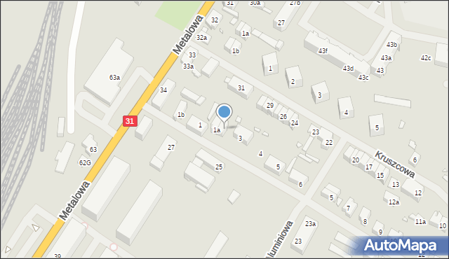 Szczecin, Biała, 2, mapa Szczecina