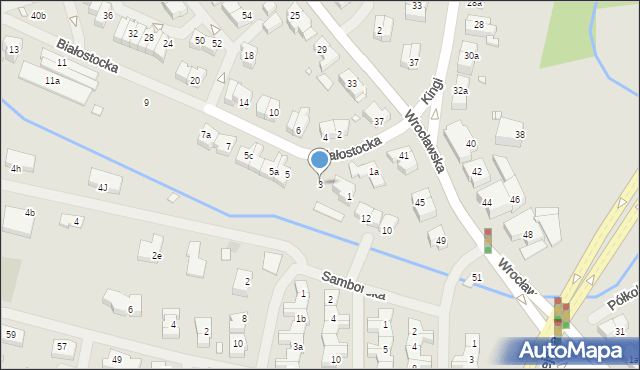 Szczecin, Białostocka, 3, mapa Szczecina