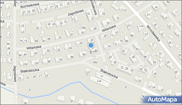 Szczecin, Białostocka, 82, mapa Szczecina