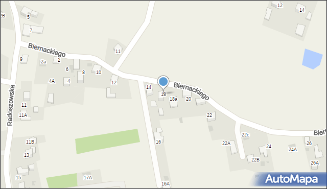 Szczerbice, Biernackiego, 18, mapa Szczerbice
