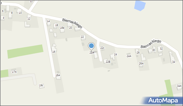 Szczerbice, Biernackiego, 22A, mapa Szczerbice