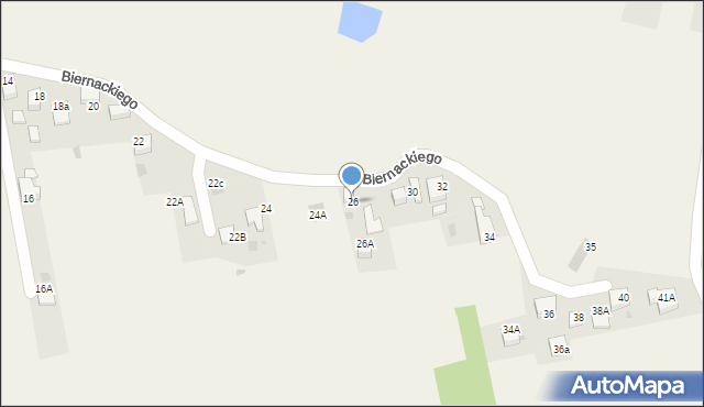 Szczerbice, Biernackiego, 26, mapa Szczerbice