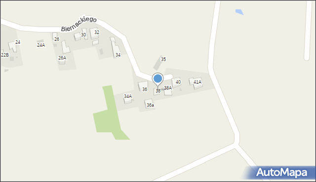 Szczerbice, Biernackiego, 38, mapa Szczerbice