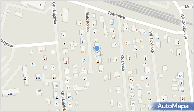 Szczytno, Białostocka, 11, mapa Szczytno