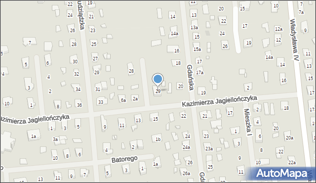 Szczytno, Białostocka, 29, mapa Szczytno