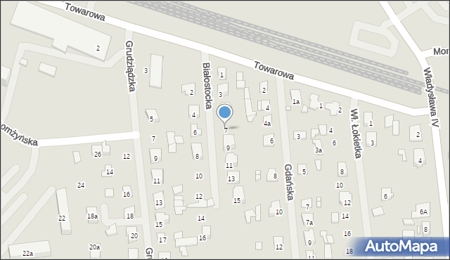 Szczytno, Białostocka, 7, mapa Szczytno