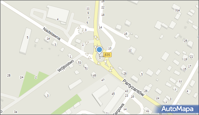 Tarnogród, Biłgorajska, 2, mapa Tarnogród