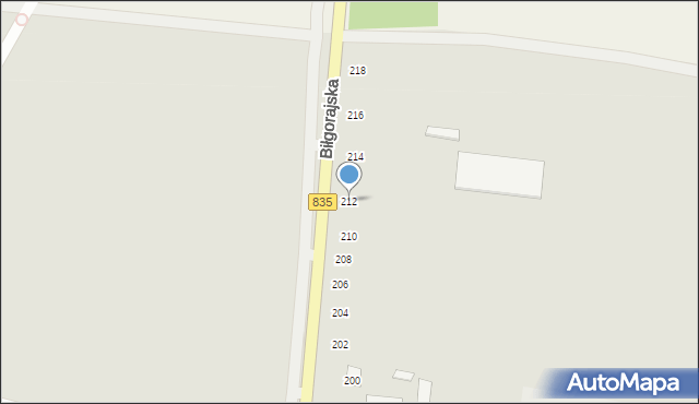 Tarnogród, Biłgorajska, 212, mapa Tarnogród
