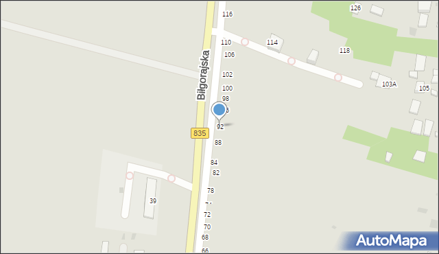 Tarnogród, Biłgorajska, 92, mapa Tarnogród