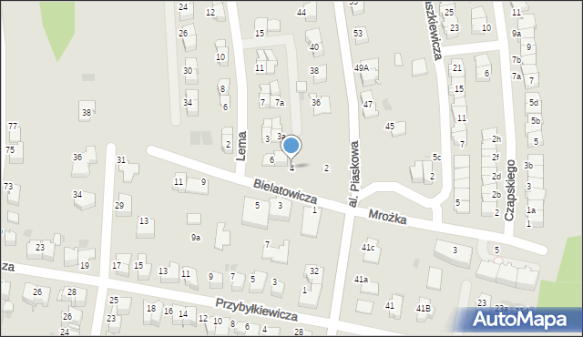 Tarnów, Bielatowicza Jana, 4, mapa Tarnów