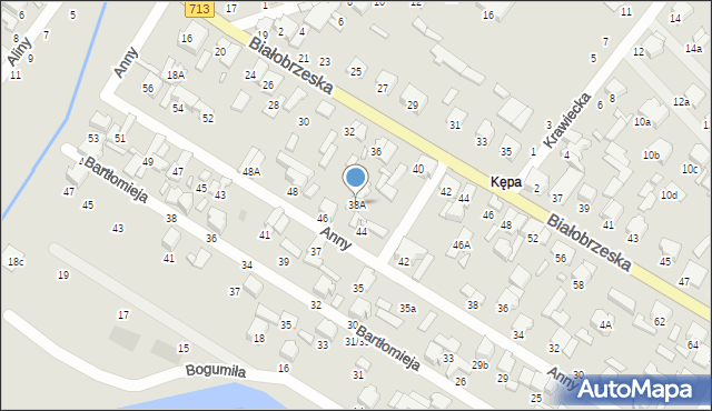 Tomaszów Mazowiecki, Białobrzeska, 38A, mapa Tomaszów Mazowiecki