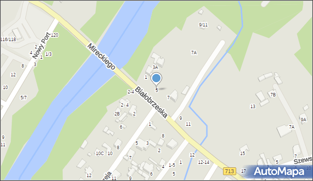 Tomaszów Mazowiecki, Białobrzeska, 5, mapa Tomaszów Mazowiecki