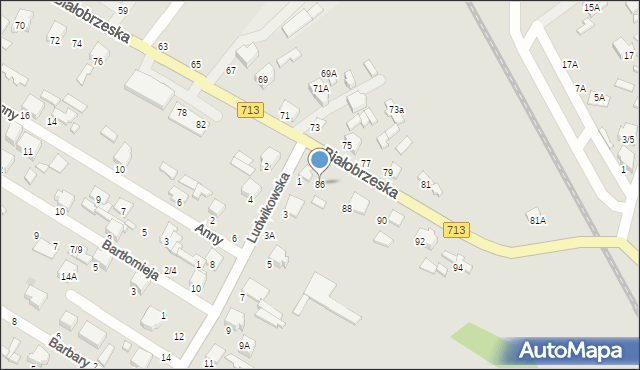 Tomaszów Mazowiecki, Białobrzeska, 86, mapa Tomaszów Mazowiecki