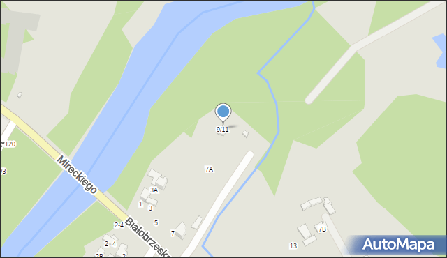 Tomaszów Mazowiecki, Białobrzeska, 9/11, mapa Tomaszów Mazowiecki