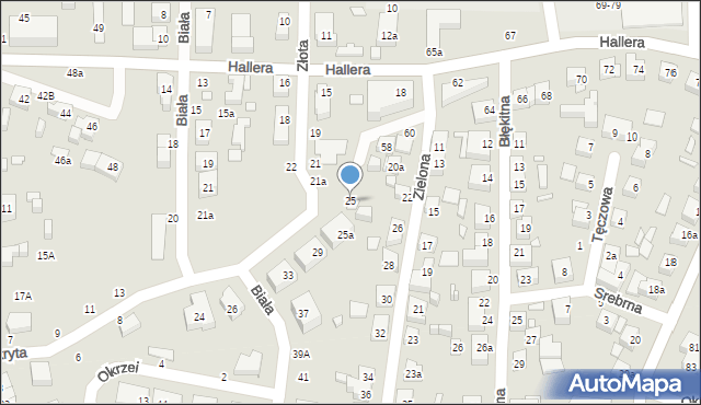 Toruń, Biała, 25, mapa Torunia