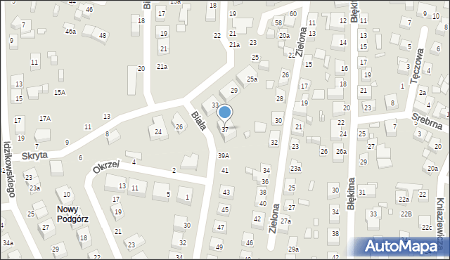 Toruń, Biała, 37, mapa Torunia