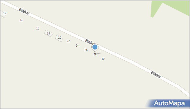 Trzcinica, Białka, ks., 28, mapa Trzcinica