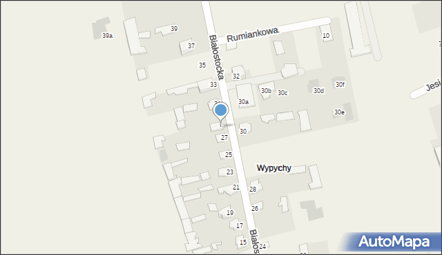 Turośń Kościelna, Białostocka, 29, mapa Turośń Kościelna