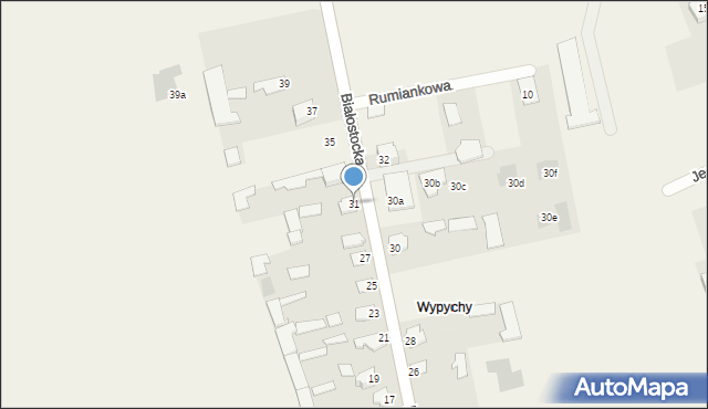 Turośń Kościelna, Białostocka, 31, mapa Turośń Kościelna