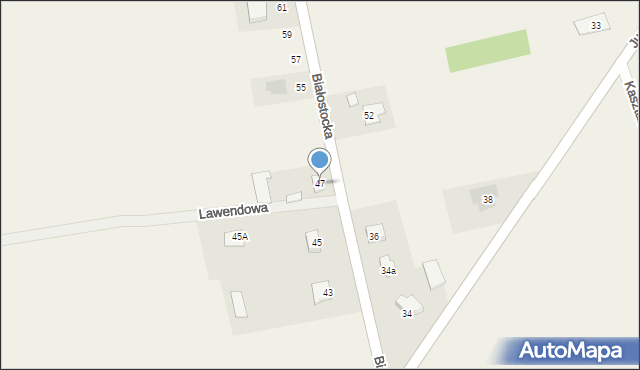 Turośń Kościelna, Białostocka, 47, mapa Turośń Kościelna