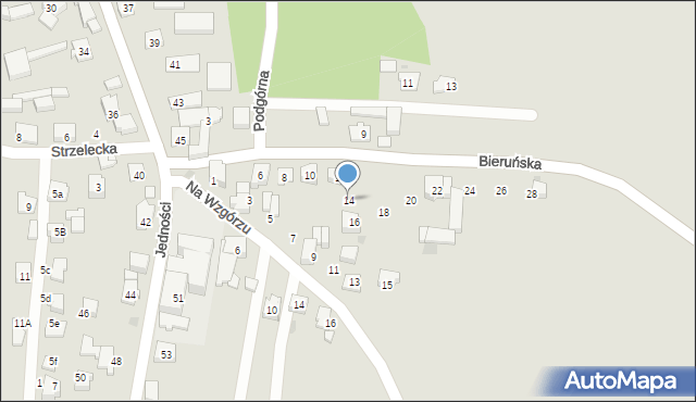 Tychy, Bieruńska, 14, mapa Tychów