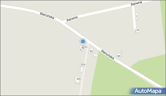 Tychy, Bieruńska, 62, mapa Tychów