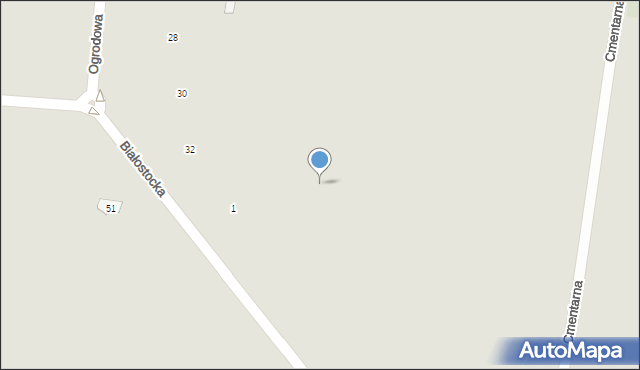 Tykocin, Białostocka, 7, mapa Tykocin