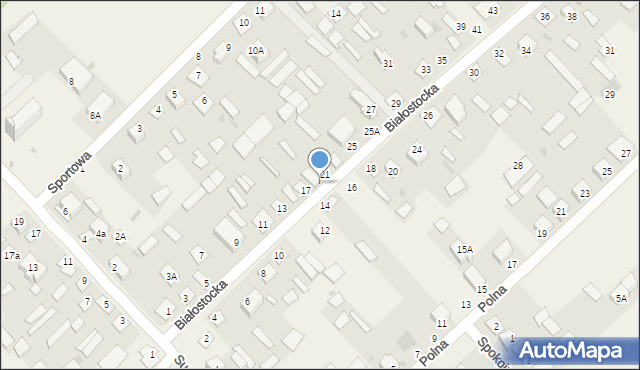 Uhowo, Białostocka, 19, mapa Uhowo