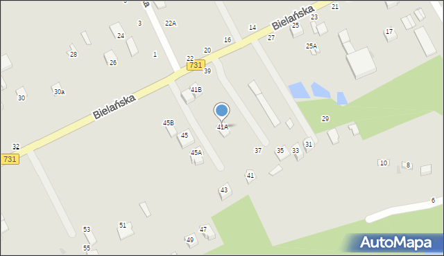 Warka, Bielańska, 41A, mapa Warka