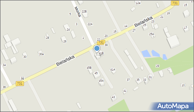 Warka, Bielańska, 43a, mapa Warka