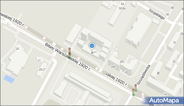 Warszawa, Bitwy Warszawskiej 1920 r., 18, mapa Warszawy