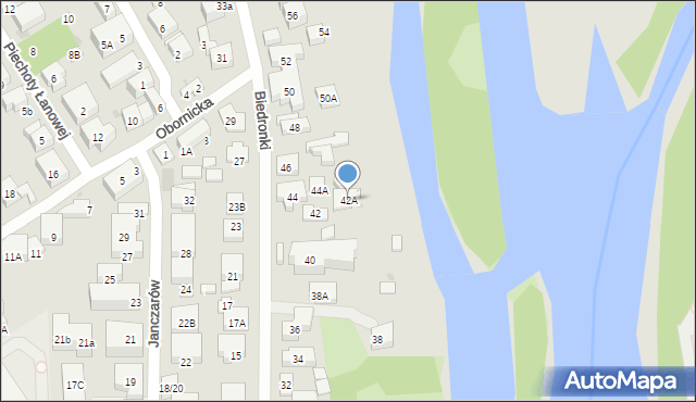 Warszawa, Biedronki, 42A, mapa Warszawy