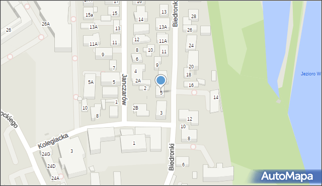 Warszawa, Biedronki, 5, mapa Warszawy