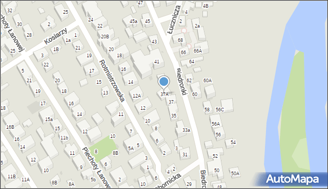 Warszawa, Biedronki, 37A, mapa Warszawy