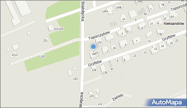 Warszawa, Białołęcka, 140, mapa Warszawy