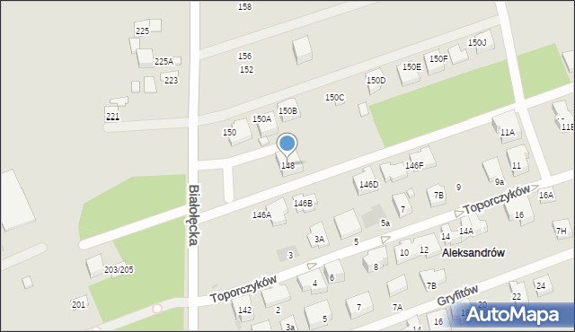 Warszawa, Białołęcka, 148, mapa Warszawy