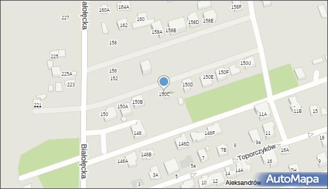 Warszawa, Białołęcka, 150C, mapa Warszawy