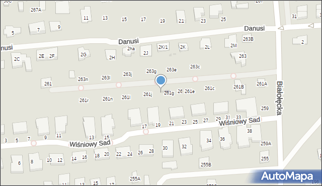 Warszawa, Białołęcka, 261h, mapa Warszawy
