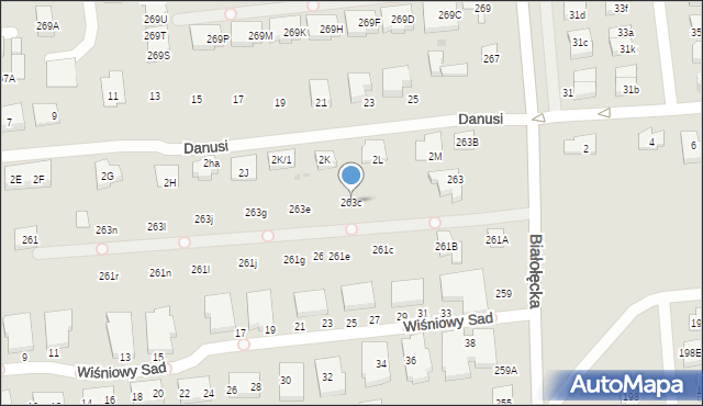 Warszawa, Białołęcka, 263c, mapa Warszawy