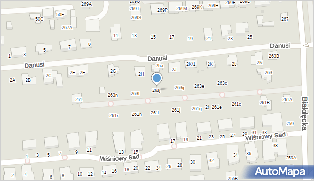 Warszawa, Białołęcka, 263j, mapa Warszawy
